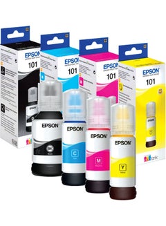 Buy 4-Piece Ink Bottle Set Multicolour in Saudi Arabia