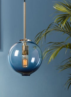 Buy Handmade Art Glass Pendant Lighting Blue Unique Luxury Quality Material for the Perfect Stylish Home 25.4 x 25.4 x 50cm Blue 25.4 x 25.4 x 50cm in Saudi Arabia