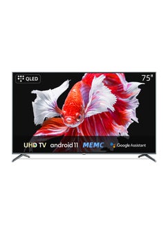 Buy QLED Smart TV, HD, 75 Inch, Android 11.0, HDR10, A+ Screen, WiFi, Bluetooth 5.0, Netflix, YouTube, Prime Video, Full Screen Display, HDMI, USB U75QF8T Black in UAE