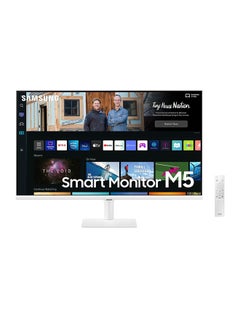 Buy 32 inch Flat Smart Monitor M5 FHD Smart TV, In build Speaker, Airplay, White LS32BM501EMXUE White in UAE