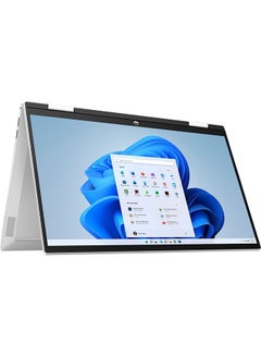 Buy Pavilion x360 Convertible 2-In-1 Laptop With 15.6-Inch Display, Core i7 Processer/16GB RAM/512GB SSD/Intel Iris Xe Graphics/ Windows 11 Home English Silver in UAE