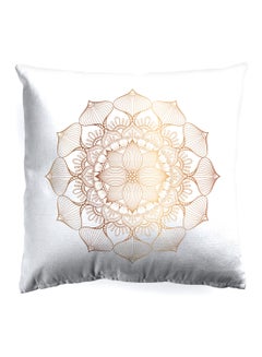 Buy Decorative Cushion , Size 45X45 Cm Medallion - 100% Cotton Cover Microfiber Infill Bedroom Or Living Room Decoration Festive Medallion Standard Size in UAE