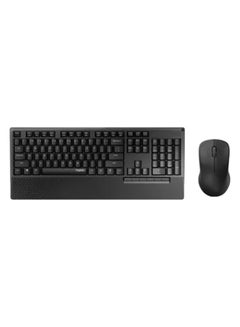 Buy X1960 Wireless Optical Mouse & Keyboard Spill Resistance Multimedia Hotkeys 1000DPI Black in UAE