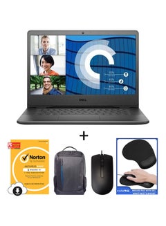 Buy Vostro 14 3400 Laptop With 14-Inch Display, Core i3-1115G4 Processor/8GB RAM/256GB SSD/Intel UHD Graphics/Windows 10 With Mouse Pad + Norton Anti Virus + Mouse + Laptop Bag English Black in UAE