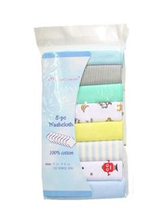 Buy 8-Piece Printed Cotton Towel Set in Saudi Arabia