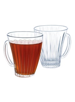 Buy 6 Piece Glass Mug Set - Made Of Tempered Glass - Coffee Mug Set For Cappuccino, Latte, Expresso, Tea - Heat Resistant Handles - Mug - A Cup Of Coffee - Coffee Mug - Each 250 ml - Claire in Saudi Arabia