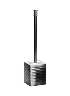 Buy Bathroom Accessories - Toilet Brush And Holder - Stainless Steel Square - Bath Kit Silver (Square) 8.2 x 8.2 x 24.8cm in UAE