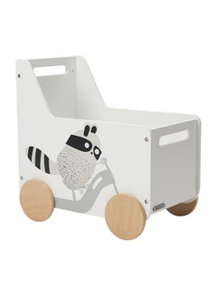 Buy Toy Chest Racoon, Organizer, Roomy, Safety, Rounded Edges, Carry Handles, White in UAE