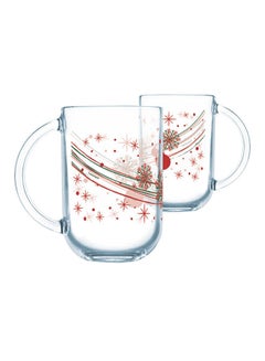 Buy 6 Piece Glass Mug Set - Made Of Tempered Glass - Coffee Mug Set For Cappuccino, Latte, Expresso, Tea - Heat Resistant Handles - Mug - A Cup Of Coffee - Coffee Mug - Each 320 ml - Babette Clear in Saudi Arabia