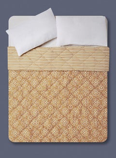 Buy Soft Velvet Quilt Duvet With , Comforter 240X220 Cm - For King Size Mattress - Beige 100% Cotton Microfiber Beige King in UAE