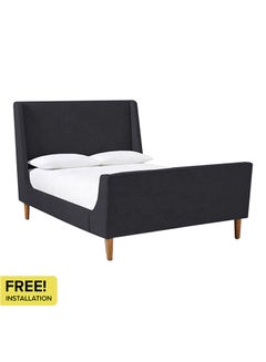 اشتري Bed Base & Headboard - Queen Size Bed - Nordic Style Collection - Black 150 x 190cm Black 150 x 190cmcm في السعودية