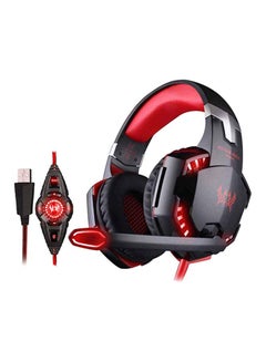Buy 7.1 Surround USB Vibration Gaming Headset Headband Headphones With Mic in UAE