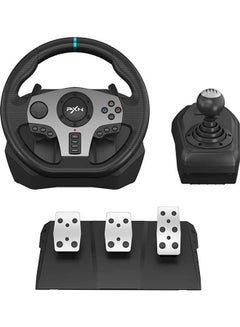 Buy 900 Degree Double Vibration Racing Steering Wheel With Shifter For PC/PS3/PS4/Xbox One/Series/Switch - wired in Saudi Arabia