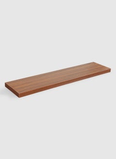 Buy Simply Decorative Floating Wooden Wall Shelf  For Bedroom Decor Stylish Space Saver Simple Installation Brown 1100*260*39mm in Saudi Arabia