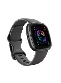 Buy Sense 2, Health and Fitness Smartwatch with built-in GPS, advanced health features, up to 6 days battery life - compatible with Android and iOS Graphite / Graphite Aluminium in UAE