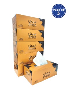 Buy Facial Tissue 2 Ply 200 Sheet Pack of 5 in UAE