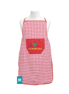 Buy Waterproof Checkered Apron Red 75 x 54 x 1cm in Egypt