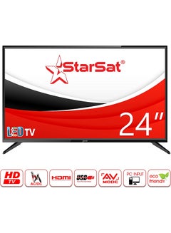 اشتري تلفزيون LED بدقة عالية الوضوح مقاس 24 بوصة STARSAT 24DC8 أسود في الامارات