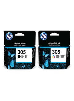 اشتري Pack of 2 HP 305 Original Ink Cartridge Set Black & Tri Colour في الامارات