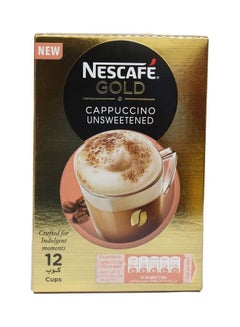 Nescafe Gold Cappuccino Unsweetened Coffee Mix Sachet, 14.2G (10+2 Sachets  Free), Brown price in UAE,  UAE