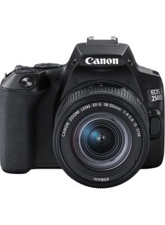 Buy EOS 250D DSLR Camera، With EFS 18-55 DC III Lens 24.1 MP، APS-C Sensor، 5 Fps، Vari-Angle Touchscreen، 4K Movies، Wi-Fi، Bluetooth in Egypt