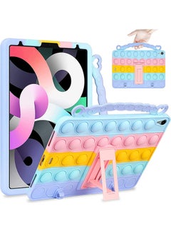 Buy Stylish Shockproof Soft Stress Release Push Pop Fidget Toy Case Cover For Apple iPad 2020 Air 4 10.9 inch With Pencil Holder Multicolour in UAE
