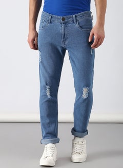 Buy Slim Fit Jeans Blue in Saudi Arabia