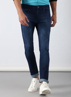 Buy Slim Fit Jeans Dark  Blue in UAE