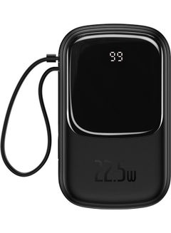 اشتري 20000.0 mAh 20000mAh Digital Display Quick Charge Power Bank 22.5W Built in Type C Cable And 3 Outputs For Huawei, Xiaomi, Samsung, OnePlus, iPhone And Many More - Black في السعودية