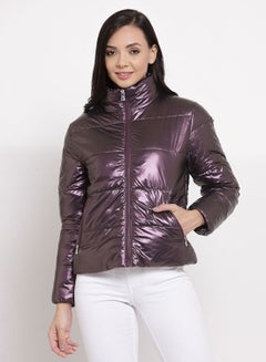 Buy Casual Jacket Metallic Wine in Saudi Arabia