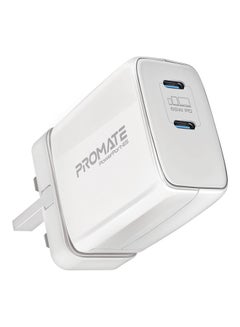 Buy iPhone 15 Charger, 65W Super Speed GaNFast Charging Adapter with Dual USB Ports White White in UAE