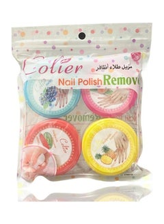 Buy 4-Piece Nail Polish Remover Multicolour in Saudi Arabia
