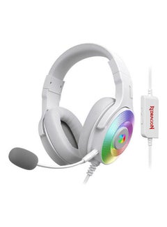 اشتري Redragon H350 Pandora Rgb Wired Gaming Headset, Dynamic Rgb Backlight - Stereo Surround-Sound - 50 Mm Drivers - Detachable Microphone, Over-Ear Headphones Works For Pc/Ps4/Xbox One/Ns-White في السعودية
