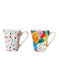 Buy 2 Piece Ceramic Mug Set - Made Of Ceramic - Coffee Mug Set For Cappuccino, Latte, Expresso, Tea - Heat Resistant Handles - Mug - A Cup Of Coffee - Coffee Mug - Each 310 ml - Iris Iris in Saudi Arabia