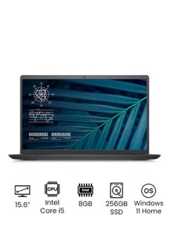 Buy Vostro 3510 Business Laptop With 15.6-Inch FHD Display, Core i5-1035G1 Processor/8GB RAM/256GB SSD/Intel UHD Graphics/Windows 11 Home/International Version English Grey in UAE