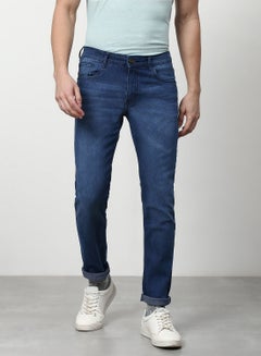 Buy Slim Fit Jeans Dark Blue in UAE