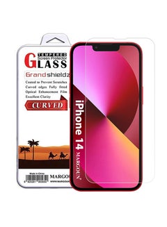 Buy iPhone 14 Screen Protector Anti-Scratch Tempered Glass Clear HD Edge to Edge Full Coverage 9H Case Friendly Film 6.1 inch Clear in UAE