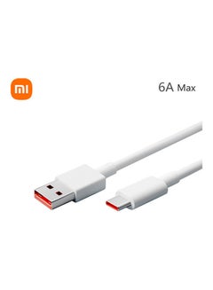 Buy Type C 6A Super Fast Charging Data Cable White in UAE
