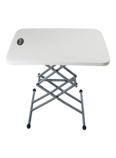 Buy White Table With Adjustable High 64 X 46 Height : 34 TO 64cm in Saudi Arabia