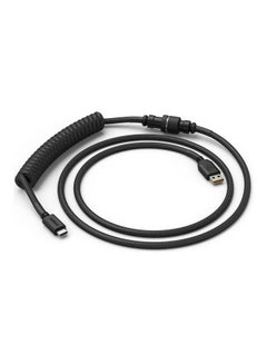 اشتري Glorious Coiled Keyboard Cable – Coiled USB C Cable Artisan Braided Cables for Mechanical Gaming Keyboard Coiled Cable -Custom Keyboard Cable (Black) في الامارات