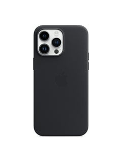 Buy iPhone 14 Pro Max Leather Case with MagSafe Midnight in Saudi Arabia