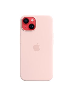 Buy iPhone 14 Silicone Case with MagSafe Chalk Pink in UAE