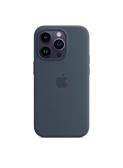 Buy iPhone 14 Pro Silicone Case with MagSafe Storm Blue in Egypt