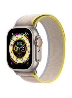 Buy Watch Ultra GPS + Cellular, 49mm Titanium Case With Trail Loop - M/L Yellow/Beige in UAE