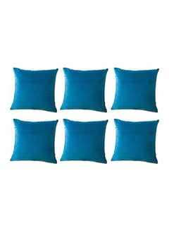 اشتري 6-Piece Decorative Cushion Blue 40x40cm في السعودية