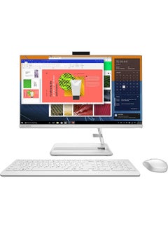 Buy IdeaCentre AIO3 24ALC6 With 23.8-Inch Display, AMD Ryzen 5-5500U Processer/8GB RAM/512GB SSD/Integrated AMD Radeon Graphics/Windows 11 English/Arabic White in UAE