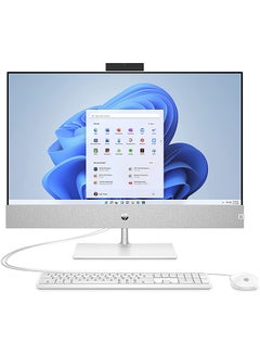 Buy Pavilion 27-ca1001ne AIO Desktop With 27-Inch Display, Core i7 Processer/16GB RAM 1TB HDD + 256GB SSD/Intel UHD Graphics English/Arabic Snow White in UAE