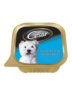 Buy Chicken And Vegetables Wet Dog Food Foil Tray 100grams in UAE