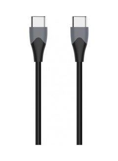 Buy Classic Two Toned Type-C To Type-C Charging Cable, 480 Mbps Data transfer Rate, 1.2M Black in UAE