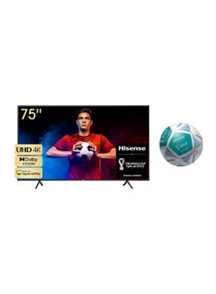 اشتري 75-Inch 4K UHD HDR Smart TV (Vidaa OS) 75A6GE Black &  FIFA football' 22 75A6GE _FT_22 أسود في الامارات